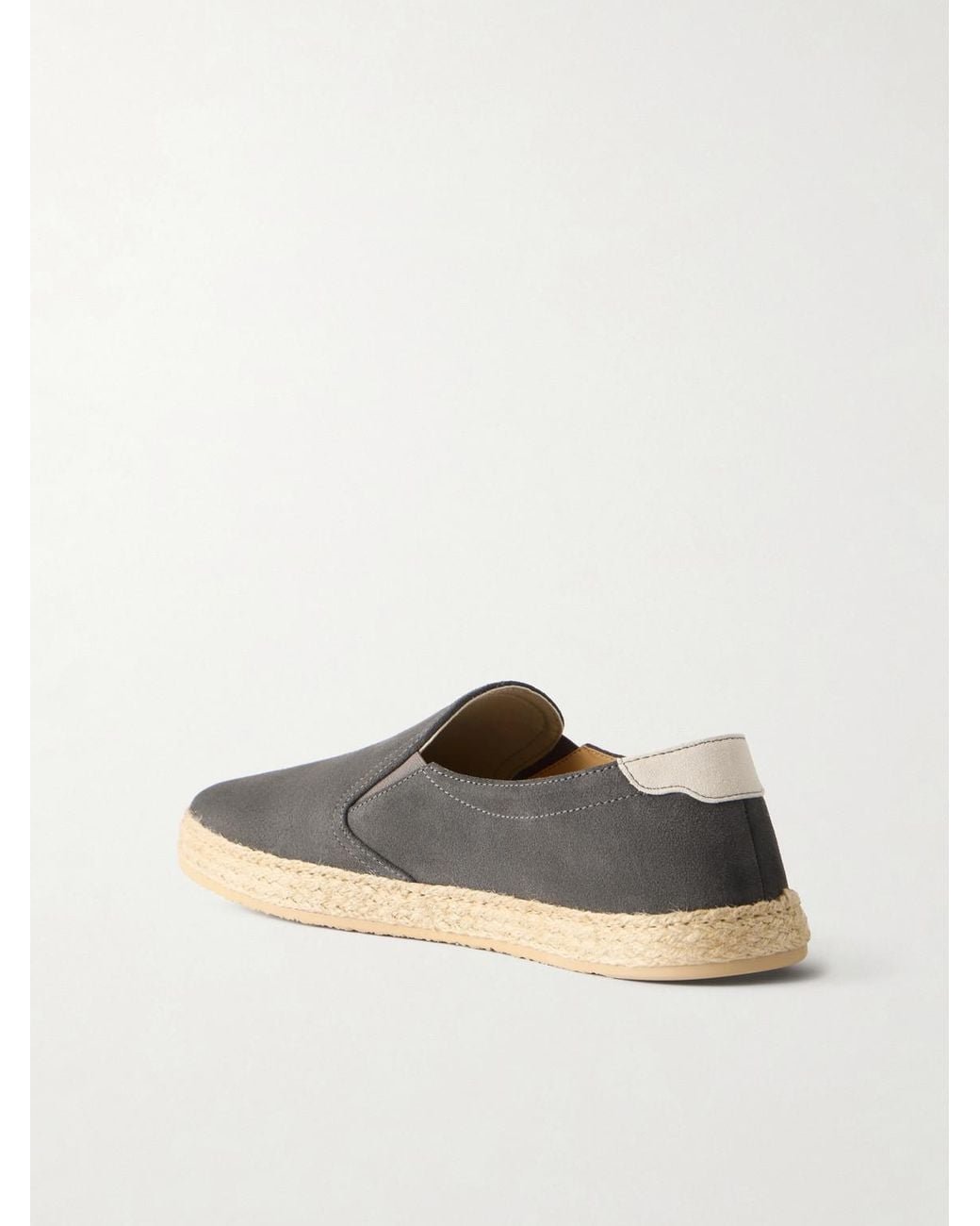 Brunello Cucinelli Suede Espadrilles in Gray für Herren