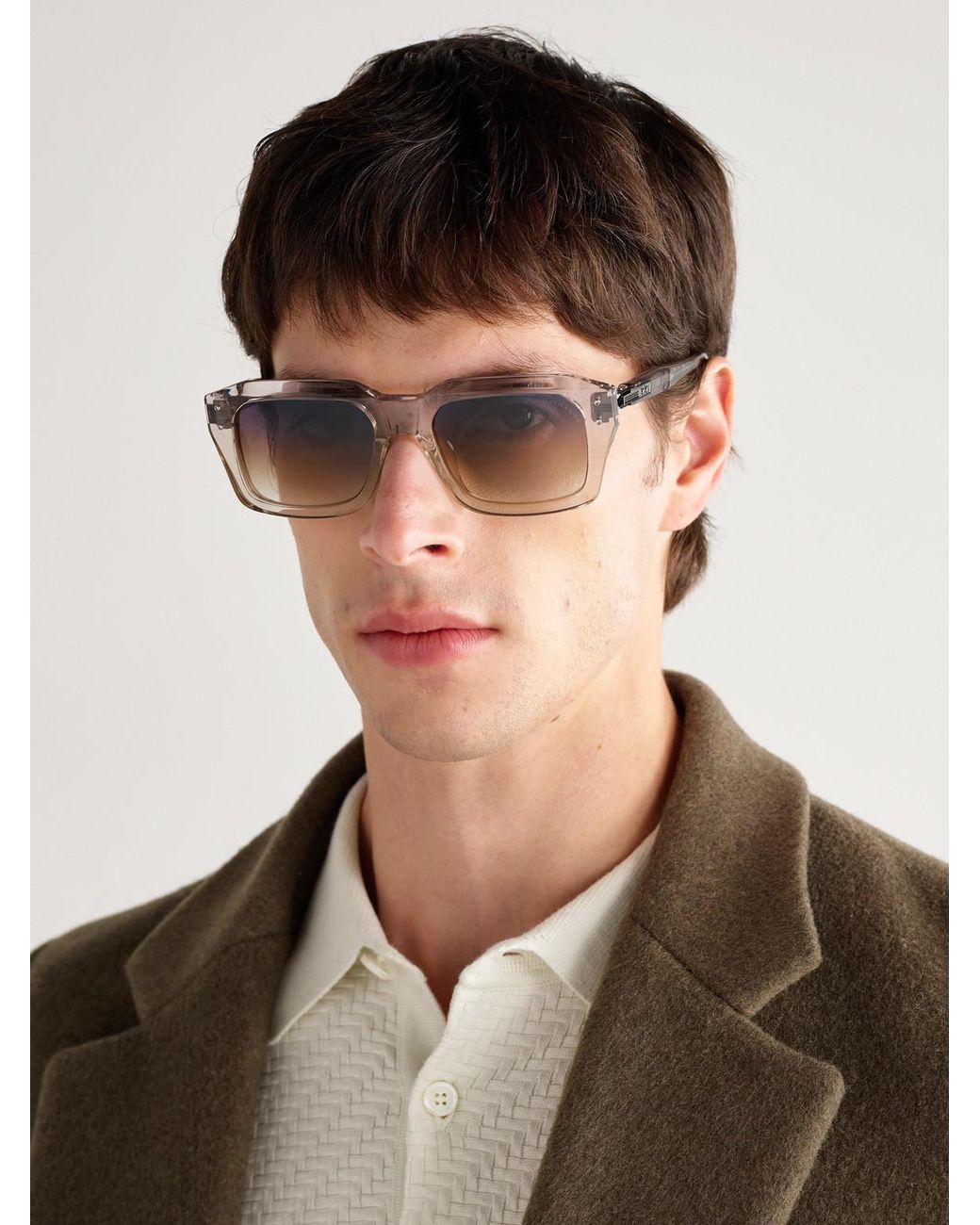 Dita Eyewear Brown Detron Square-Frame Acetate Suglasses for men