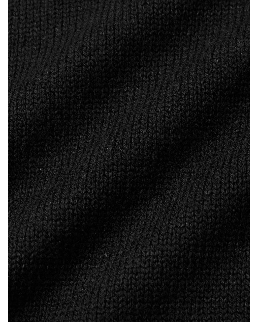 Inis Meáin Black Wool And Linen-blend Sweater for men