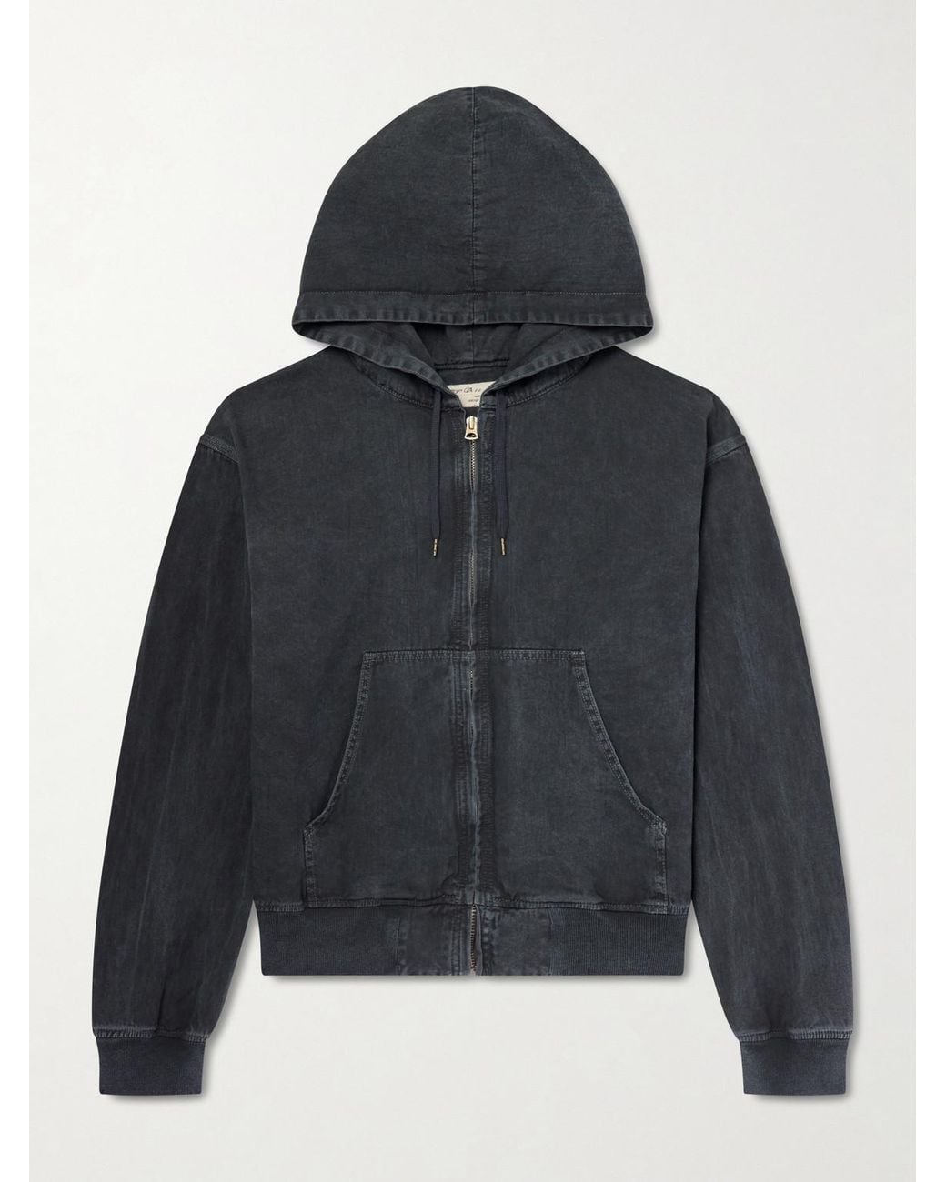 Remi Relief Black Cotton-Twill Hooded Blouson Jacket for men