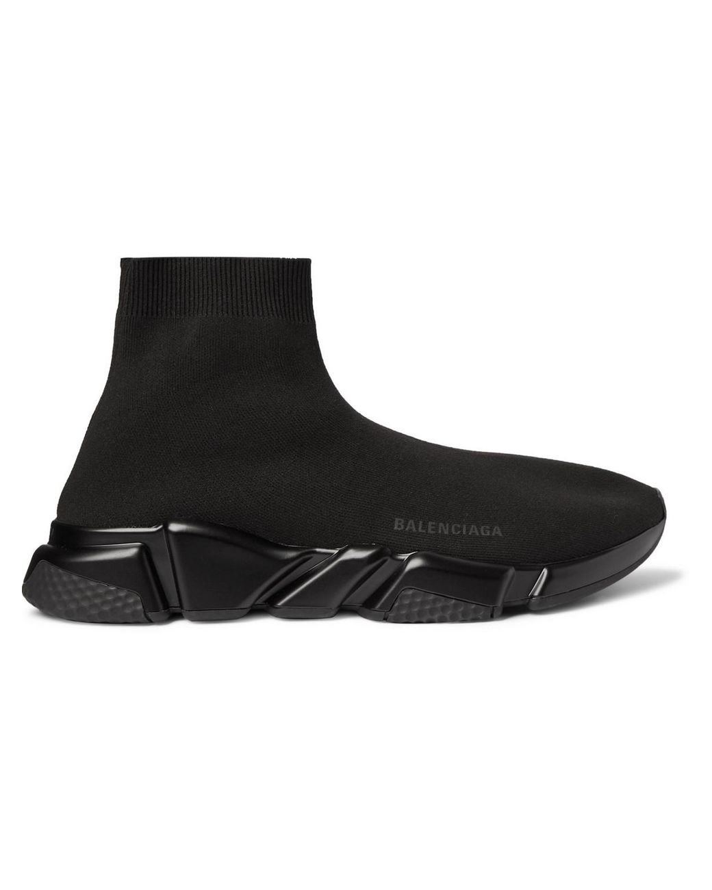 Balenciaga Speed Sock Stretch-knit Slip-on Sneakers in Black for Men | Lyst
