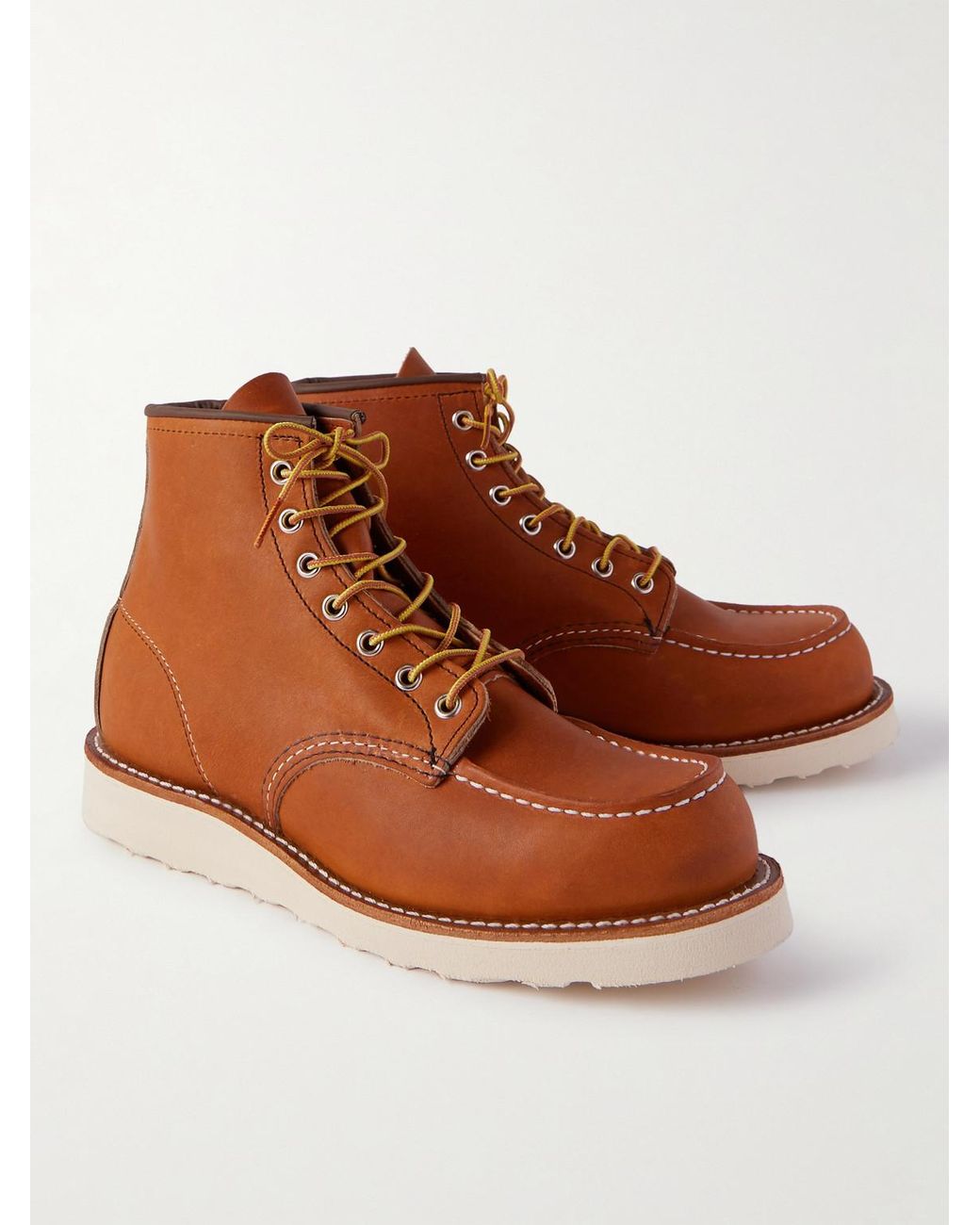 Red Wing Brown 875 Classic Moc Leather Boots for men
