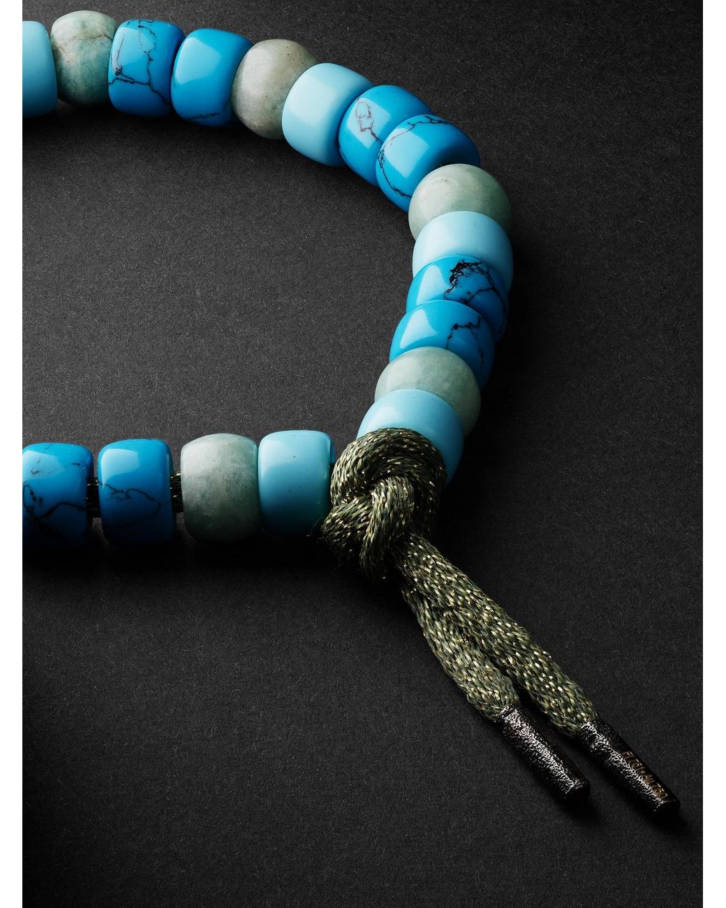 Carolina Bucci Mykonos Forte Beads Blackened Multi-Stone Bracelet for men