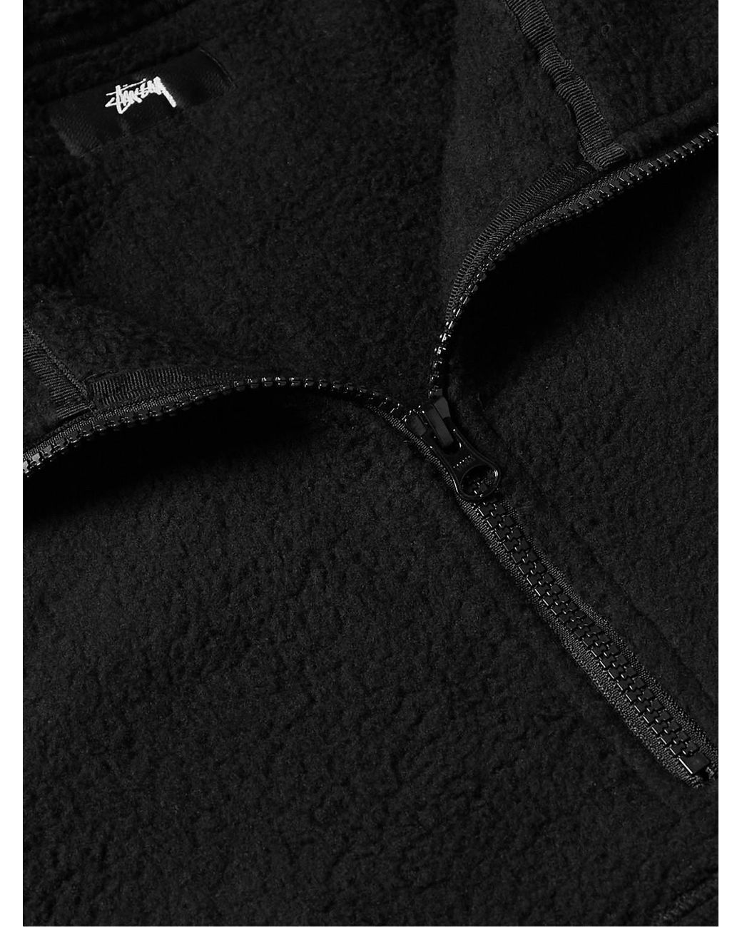 Polar fleece half shop zip stussy