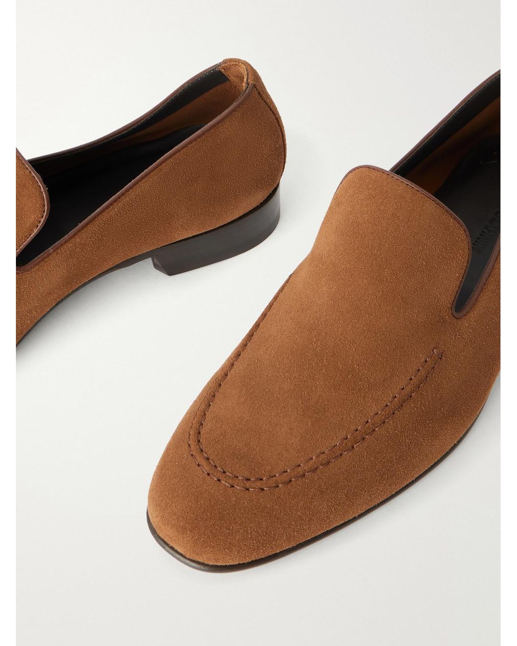 Manolo Blahnik Brown Truro Suede Loafers for men