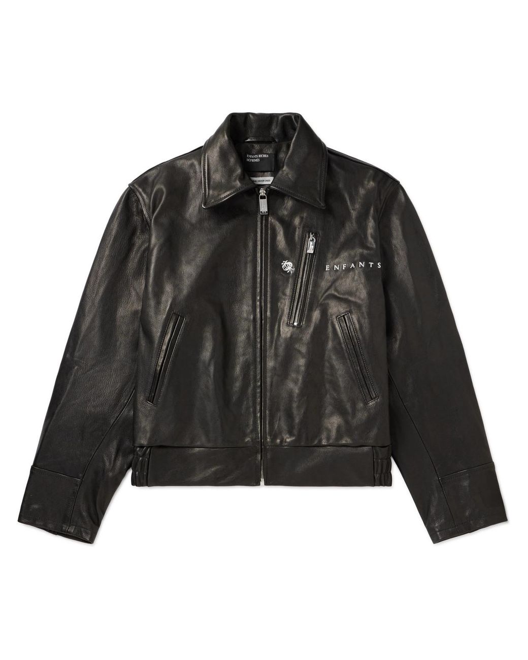 Enfants Riches Deprimes Embroidered Leather Jacket in Black for Men | Lyst