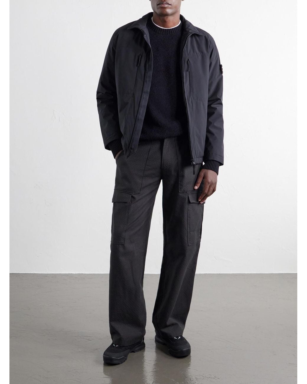Stone Island Blue Recycled Shell-R_E.Dye Padded Jacket for men