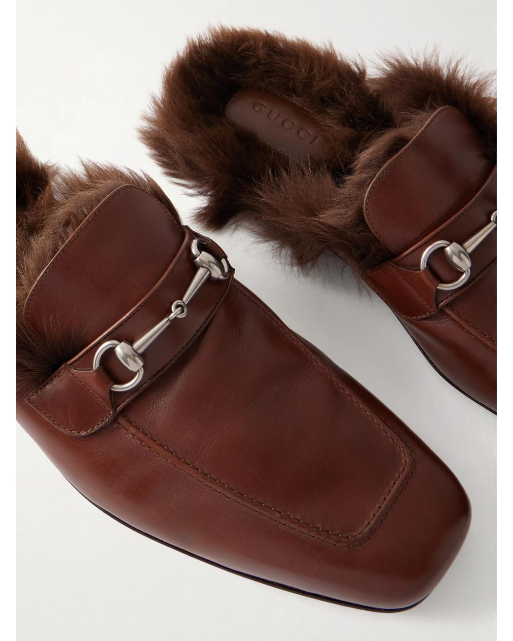 Gucci Brown Larindo Horsebit-Embellished Leather Loafers for men