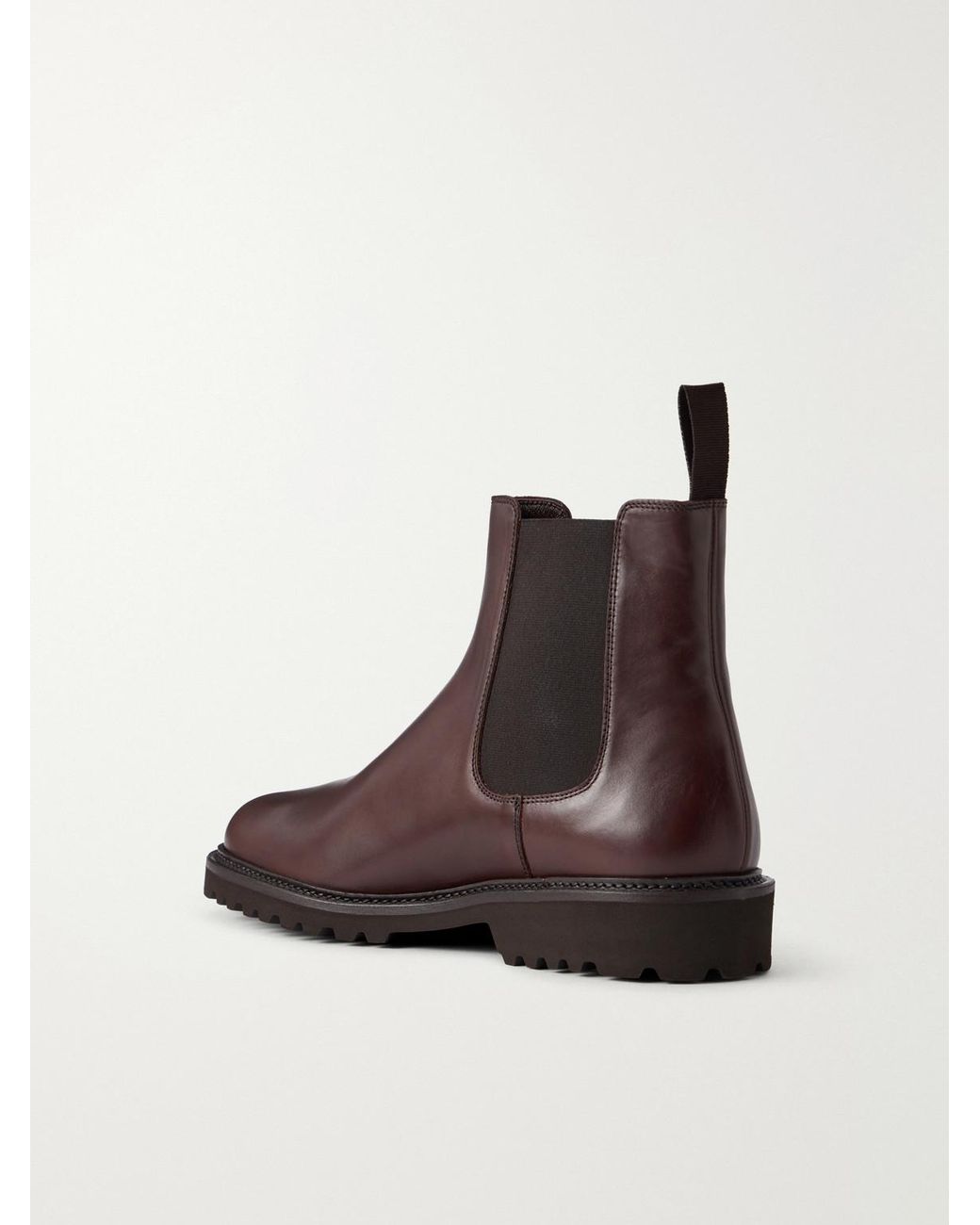 Common Projects Brown Piuma Leather Chelsea Boots for men