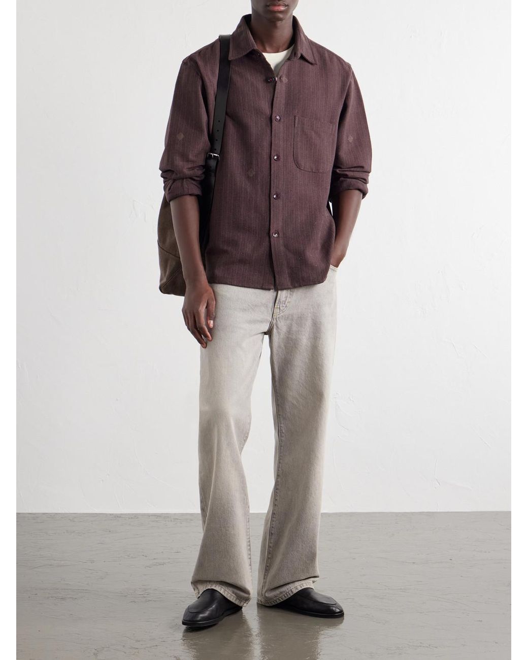 Kardo Purple Luis Cotton Shirt for men