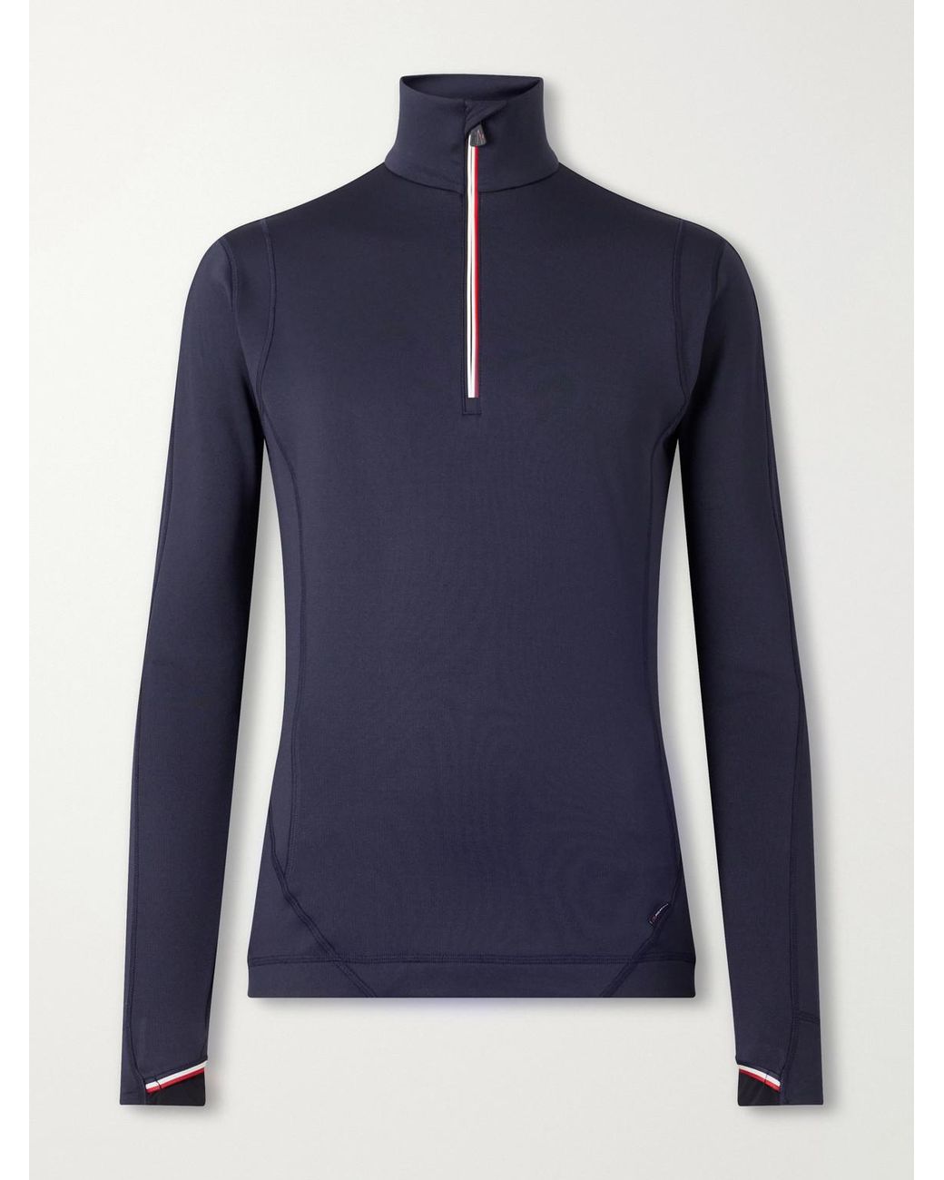 Moncler Blue Polartec Power Grid Half-Zip Base Layer for men