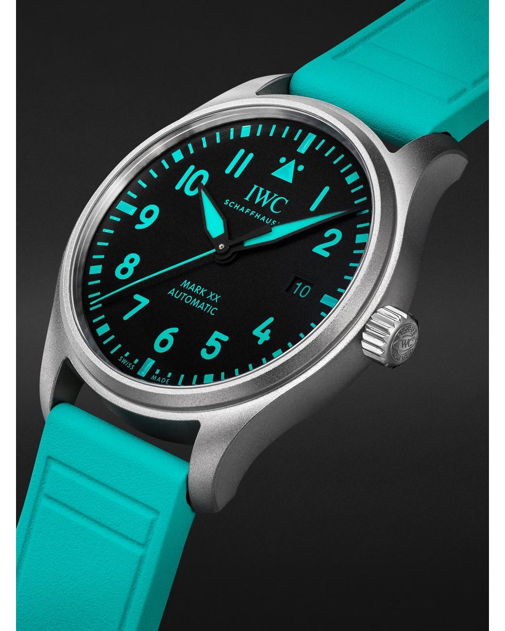 Iwc Blue Mercedes-amg Petronas Formula Onetm Team Pilot's Mark Xx Automatic Titanium Watch for men