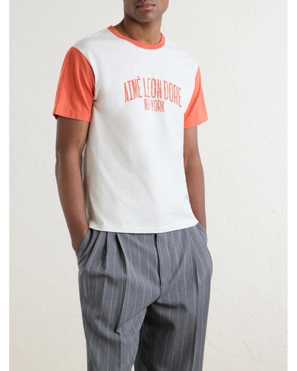 Aimé Leon Dore Pink Logo-Print Cotton-Jersey T-Shirt for men