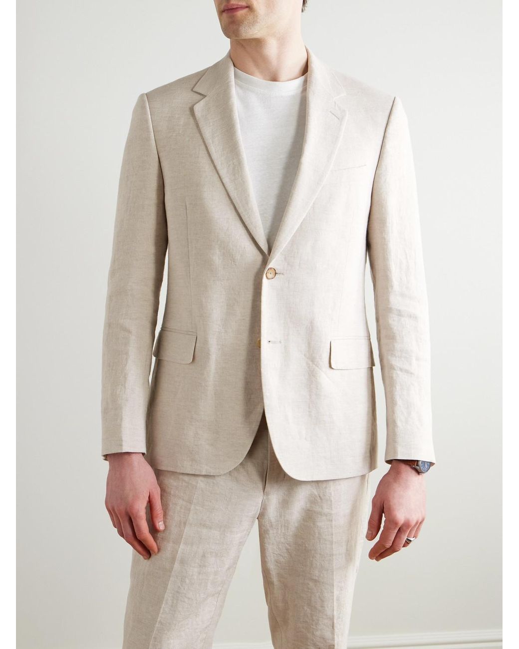 Mr P. Natural Regular-Fit Linen Suit Jacket for men