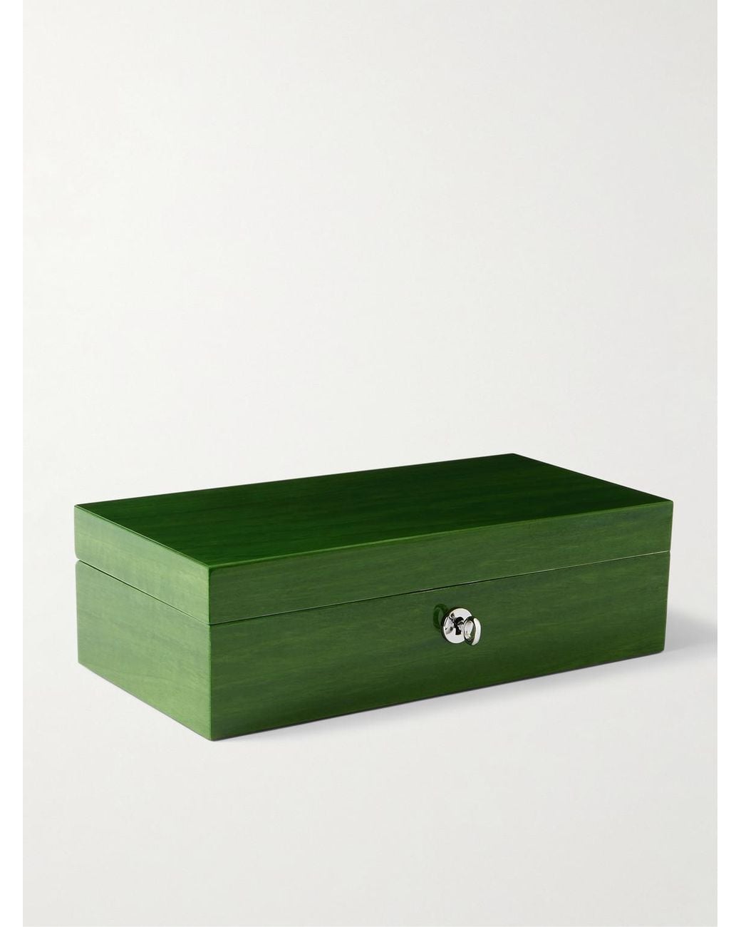 Rapport Green Heritage Lacquered Cedar Four-Piece Watch Box for men