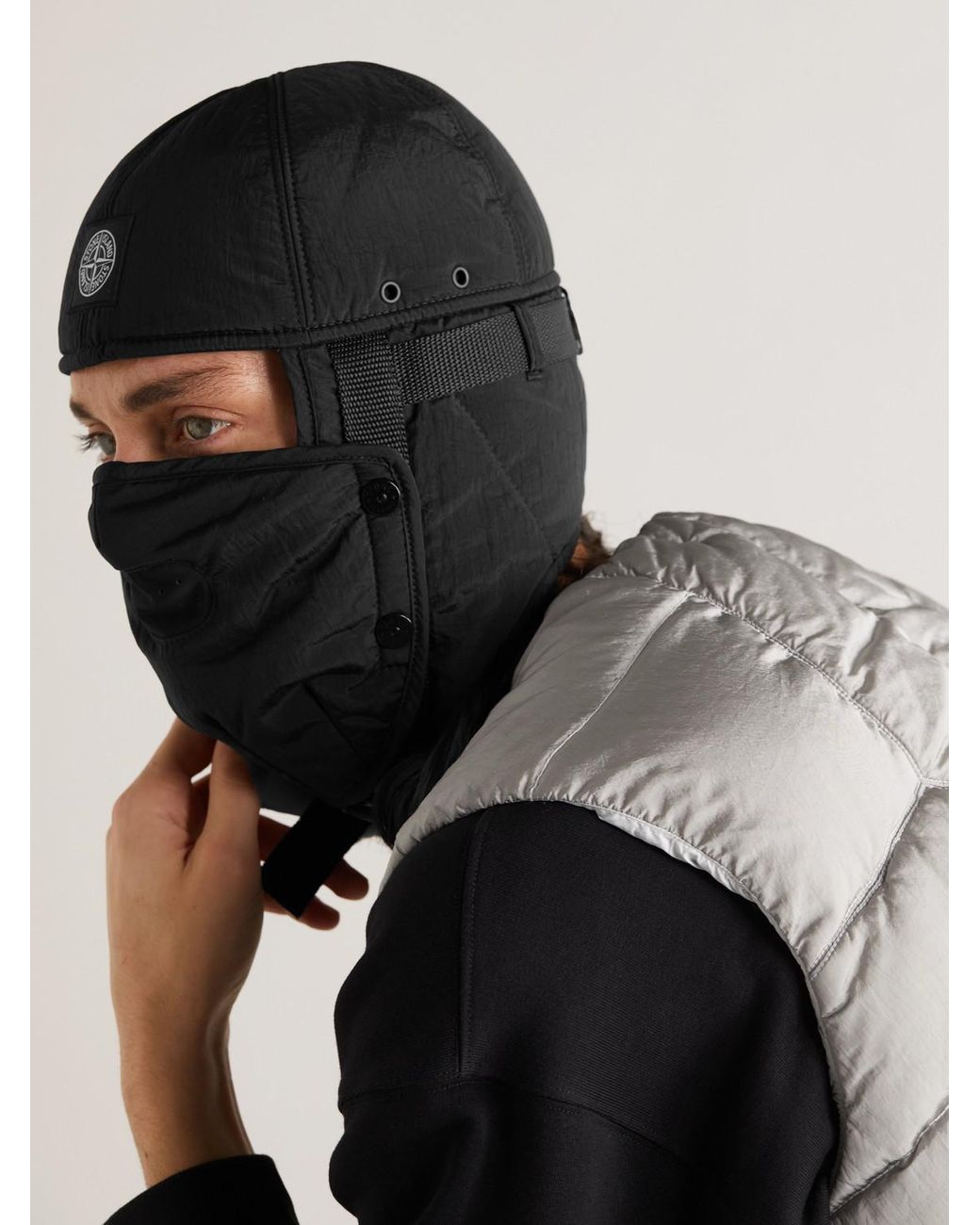 Stone Island Logo-appliquéd Econyl® Hood With Face Mask in Black for Men |  Lyst Canada