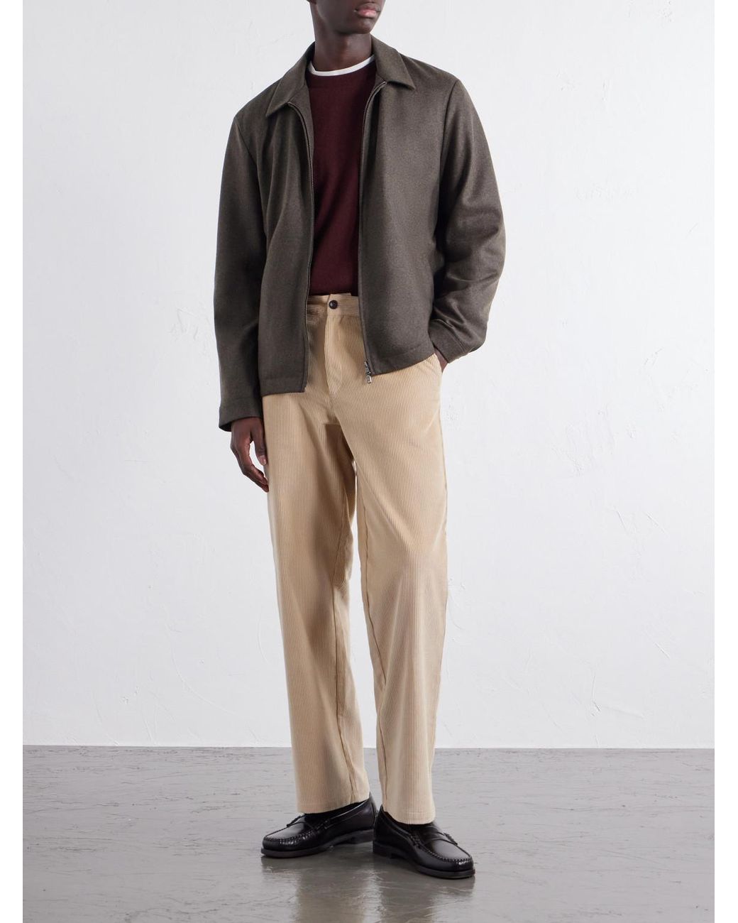 Sunspel Red Cashmere Sweater for men