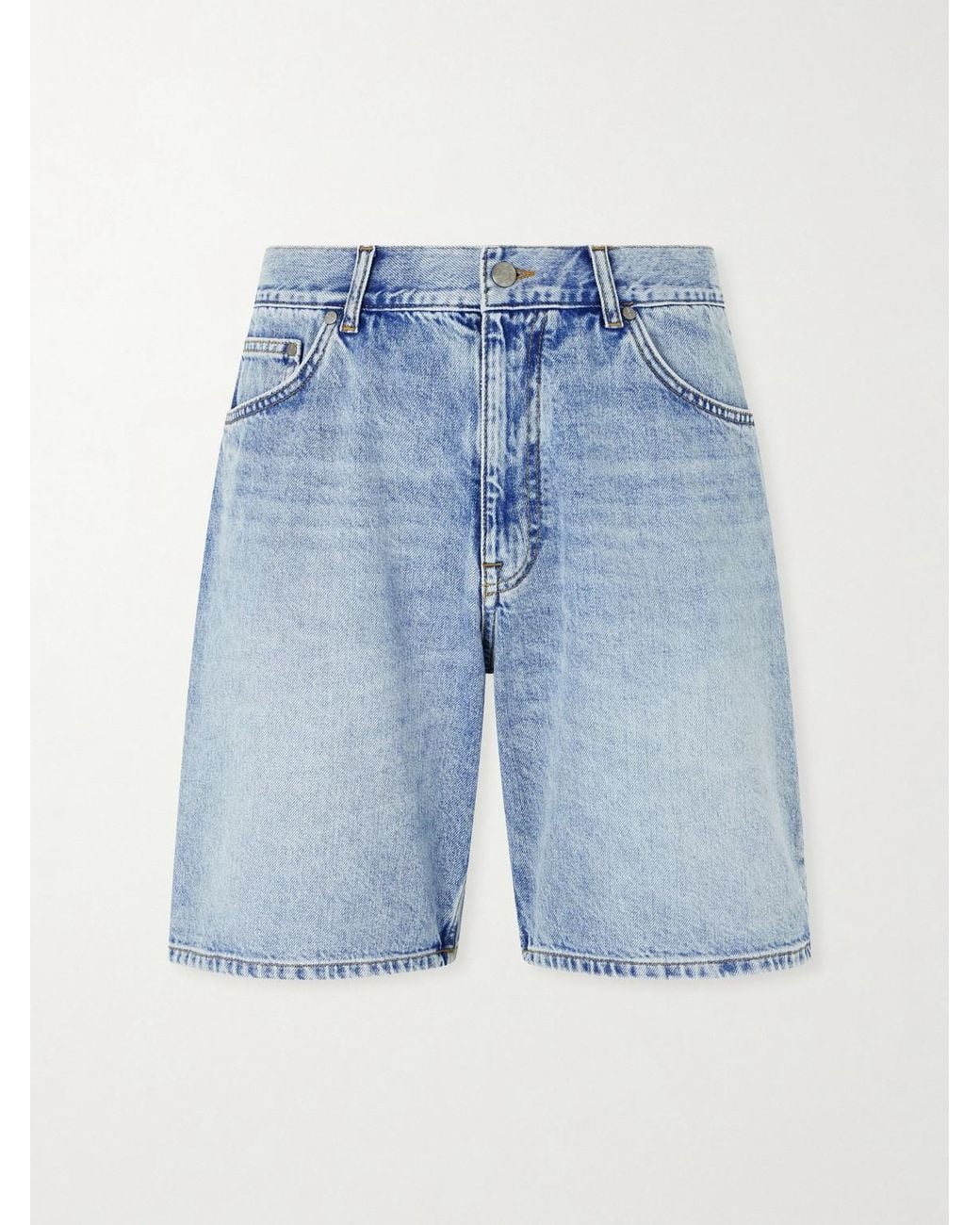 NN07 Blue Otis 1882 Straight-Leg Organic Denim Shorts for men