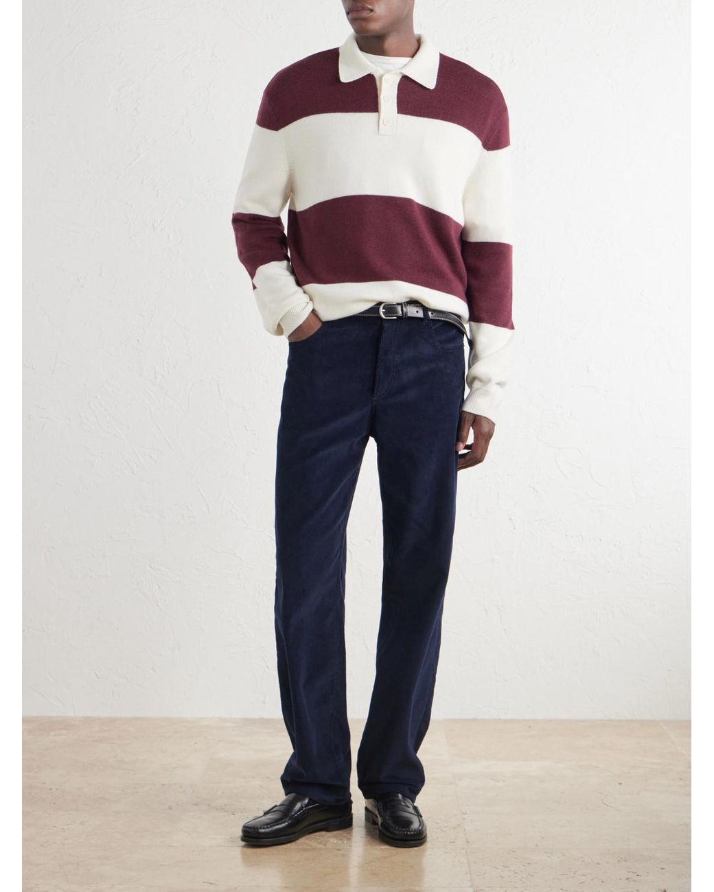A.P.C. Blue Fairfax Straight-Leg Corduroy Jeans for men