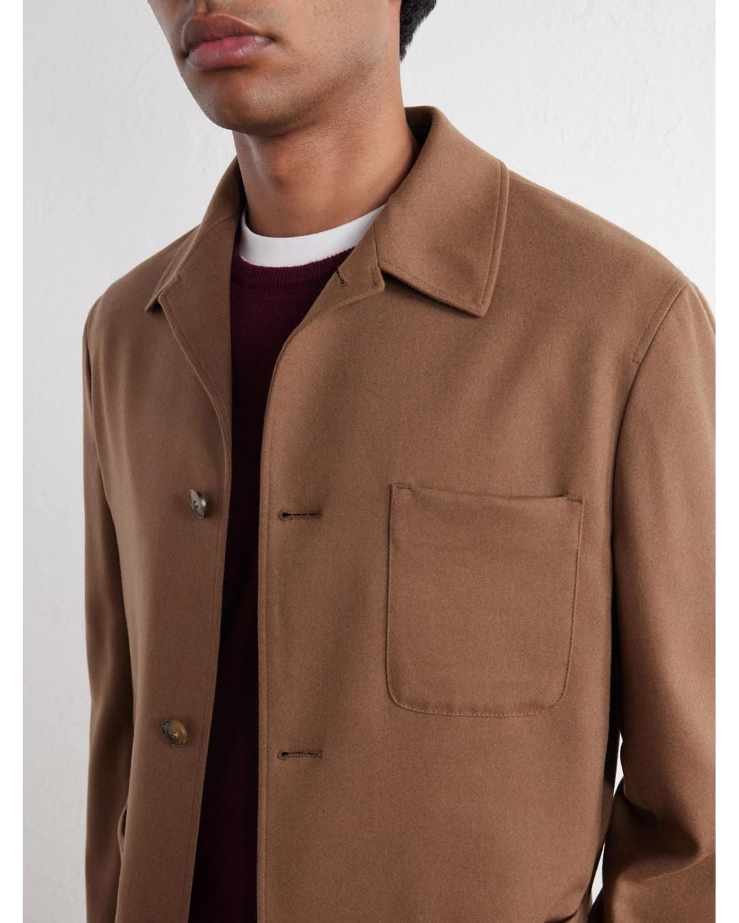 Canali Brown Wool-Blend Jacket for men