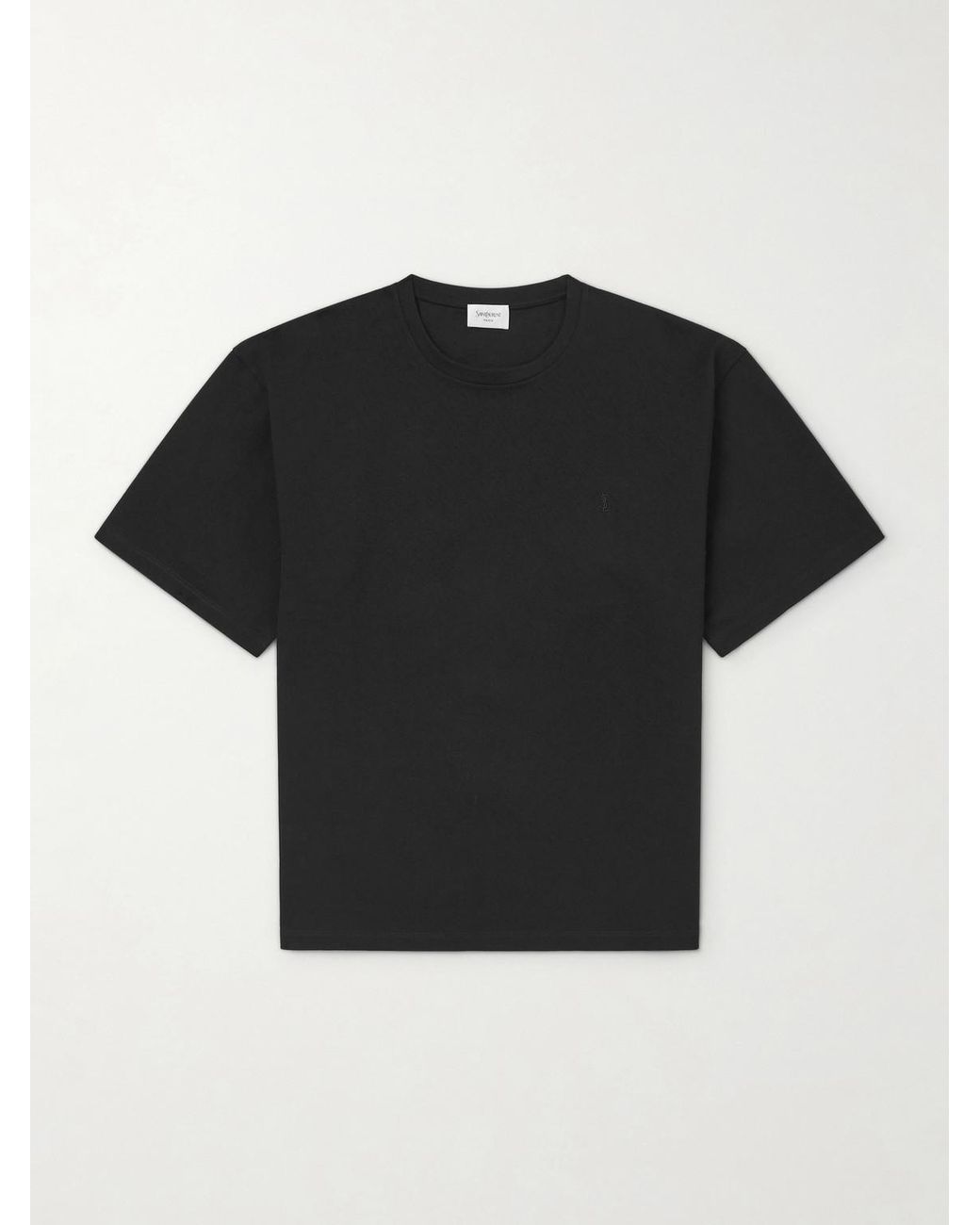 Saint Laurent T-Shirt aus Baumwoll-Jersey in Black für Herren