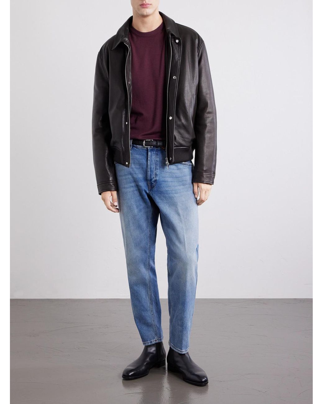 Lardini Blue Straight-Leg Washed Jeans for men