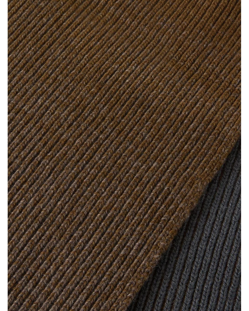 Johnstons Brown Pioneer Cashmere Scarf for men