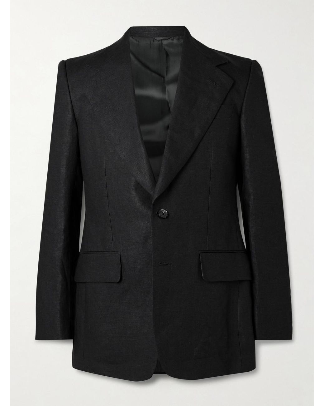 Husbands Black Linen Suit Jacket for men