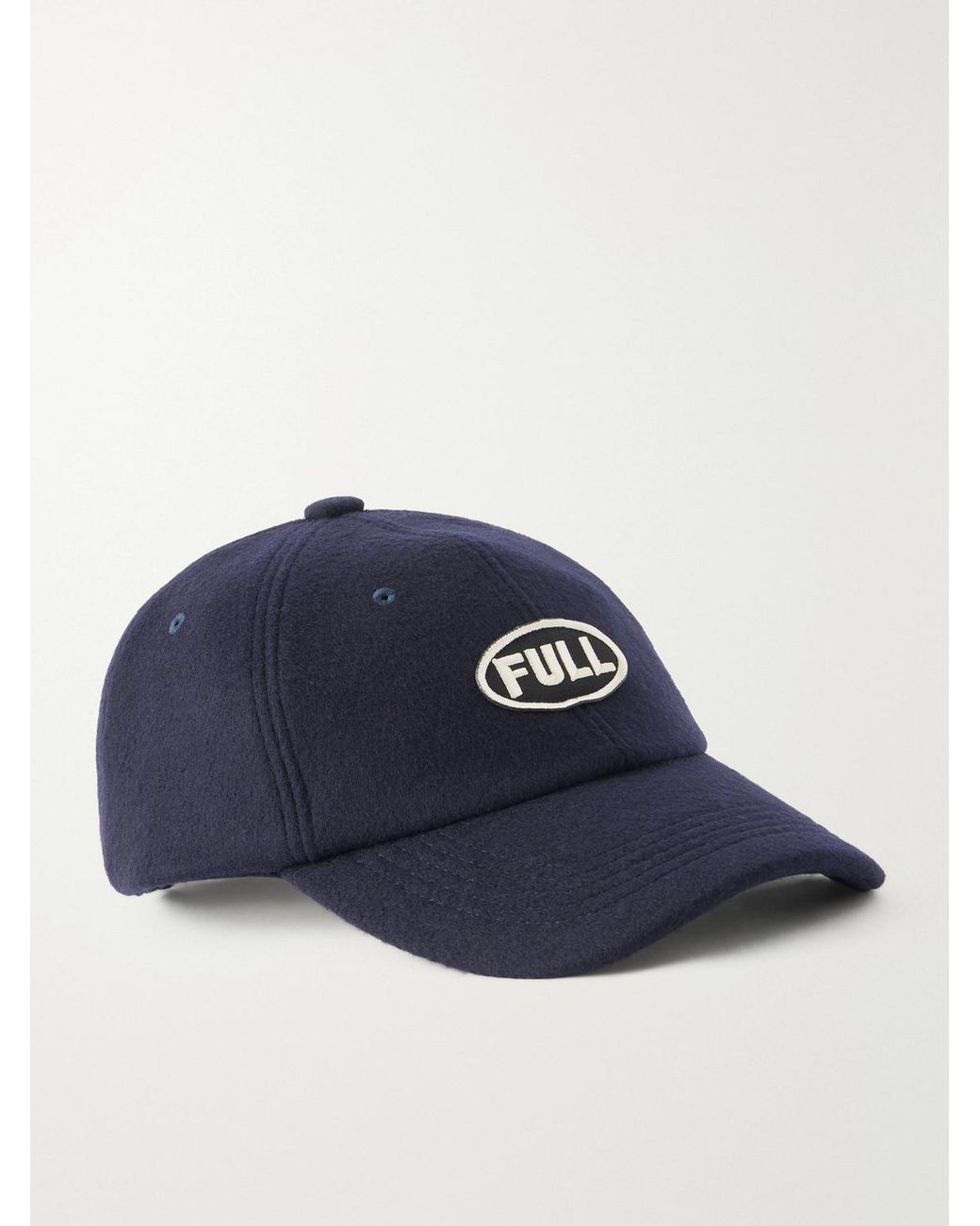 Fullcount Blue Logo-Appliquéd Wool-Blend Cap for men