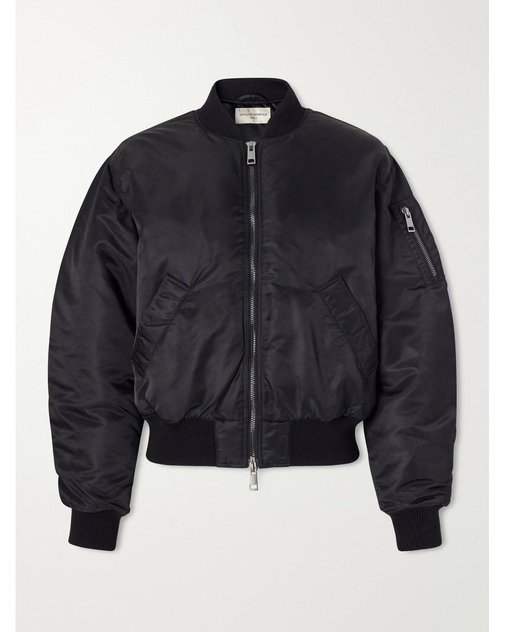 Officine Generale Blue Javier Padded Shell Bomber Jacket for men