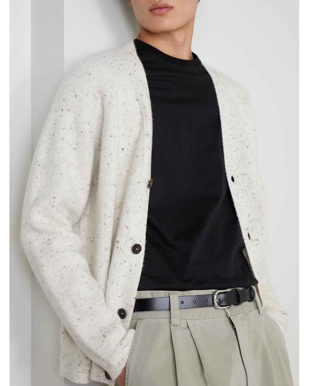 Mr P. Black 2.5cm Leather Belt for men