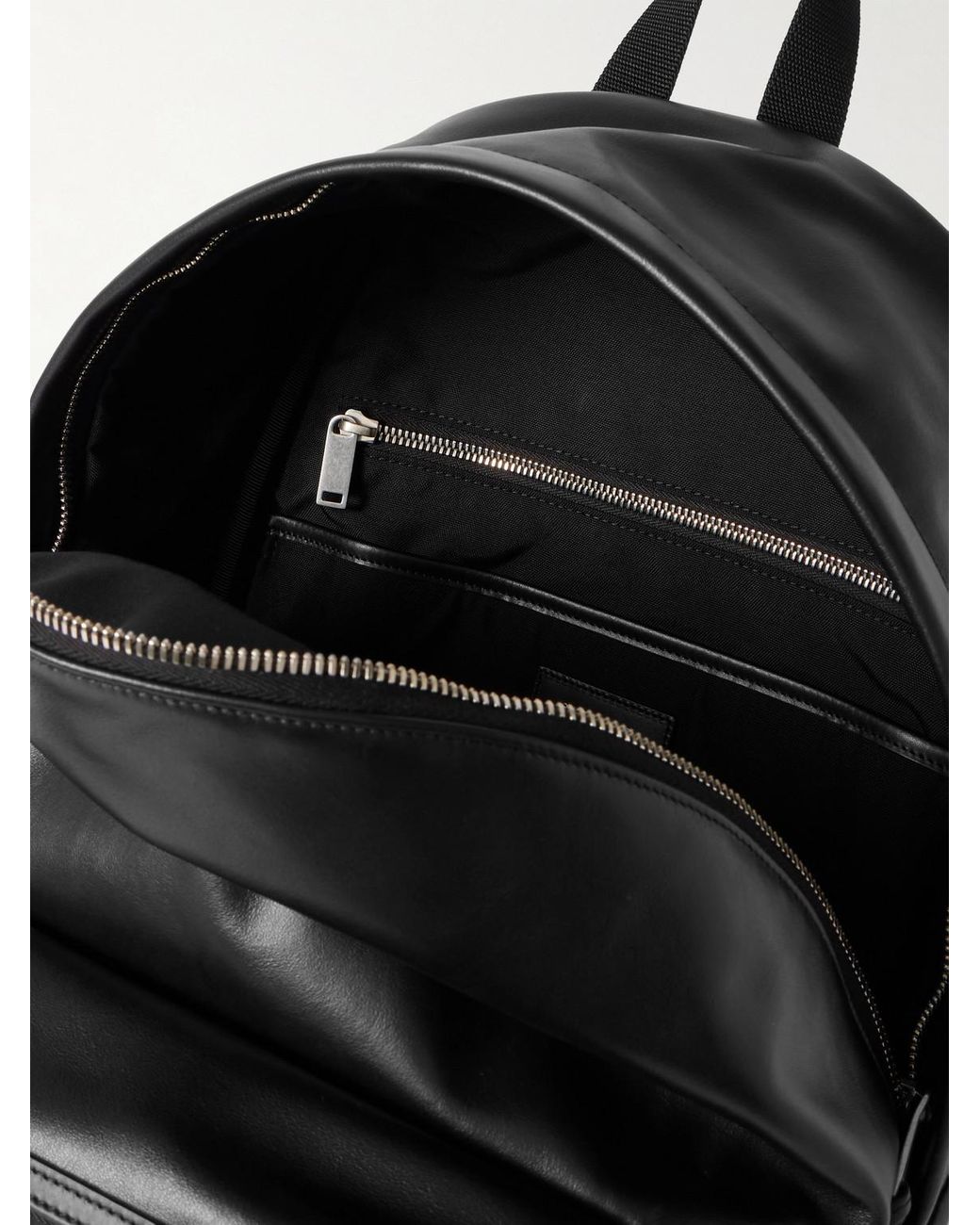 Saint Laurent Black City Leather Backpack for men