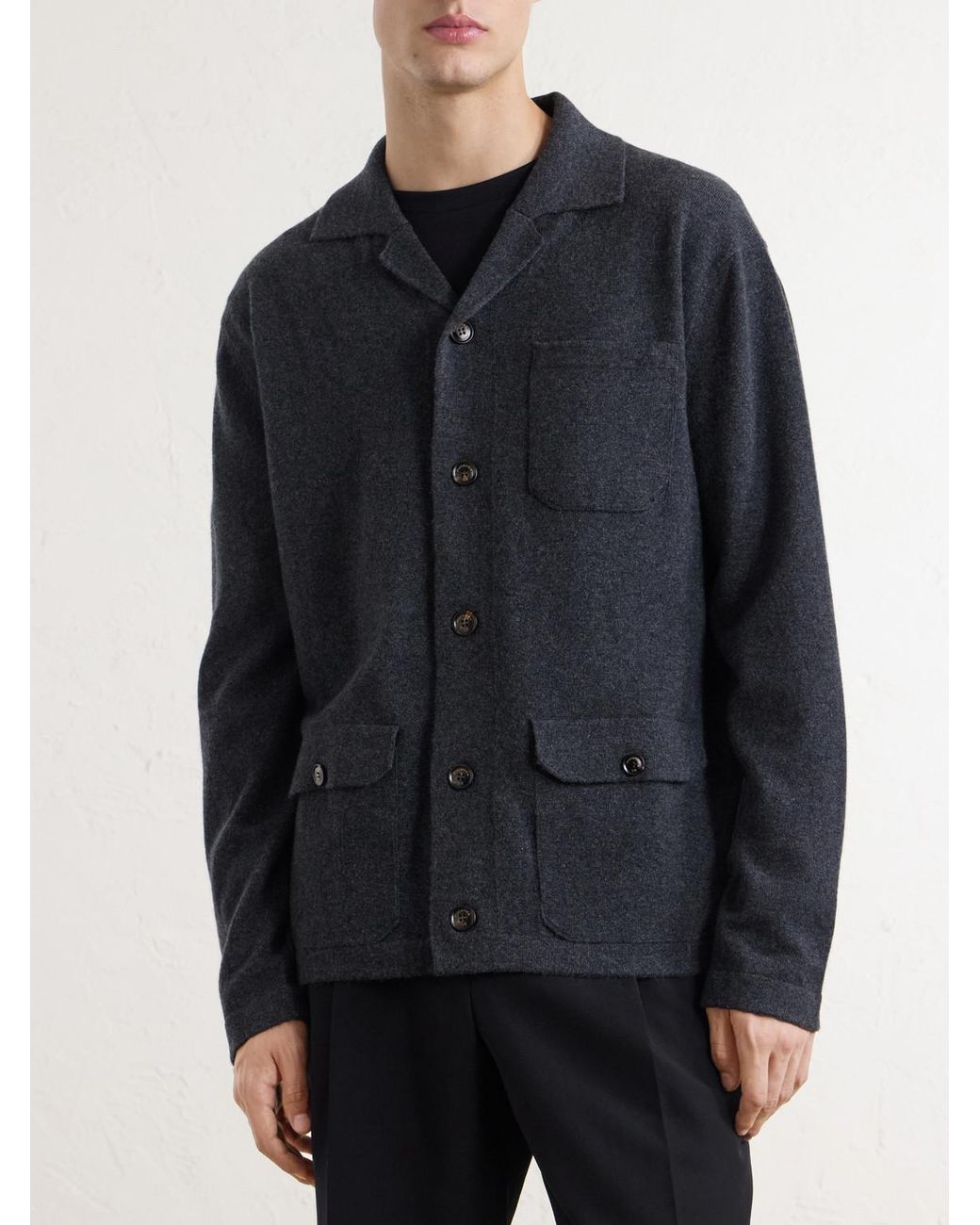 Piacenza 1733 Blue Cashmere Cardigan for men
