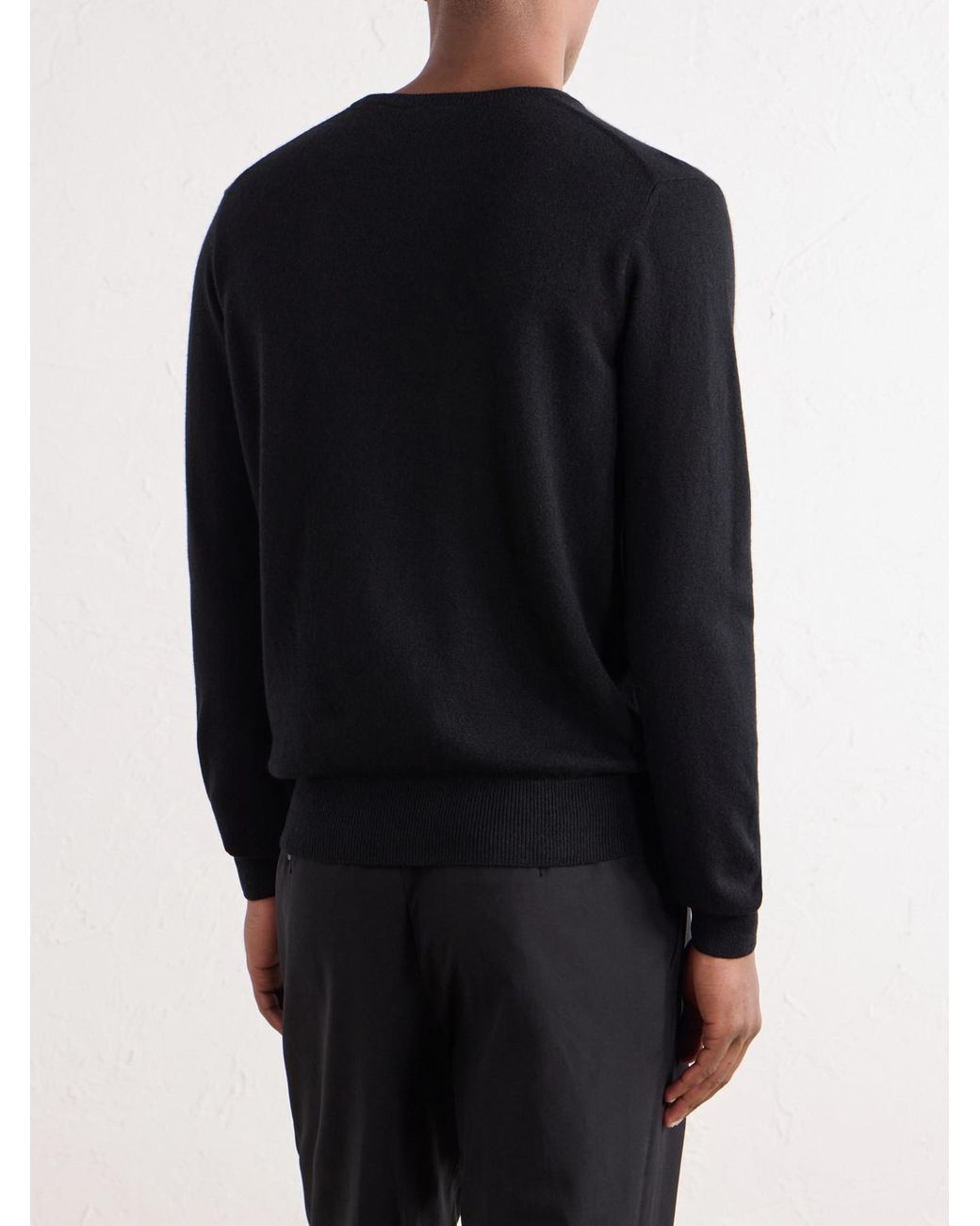 Rubinacci Blue Cashmere Sweater for men