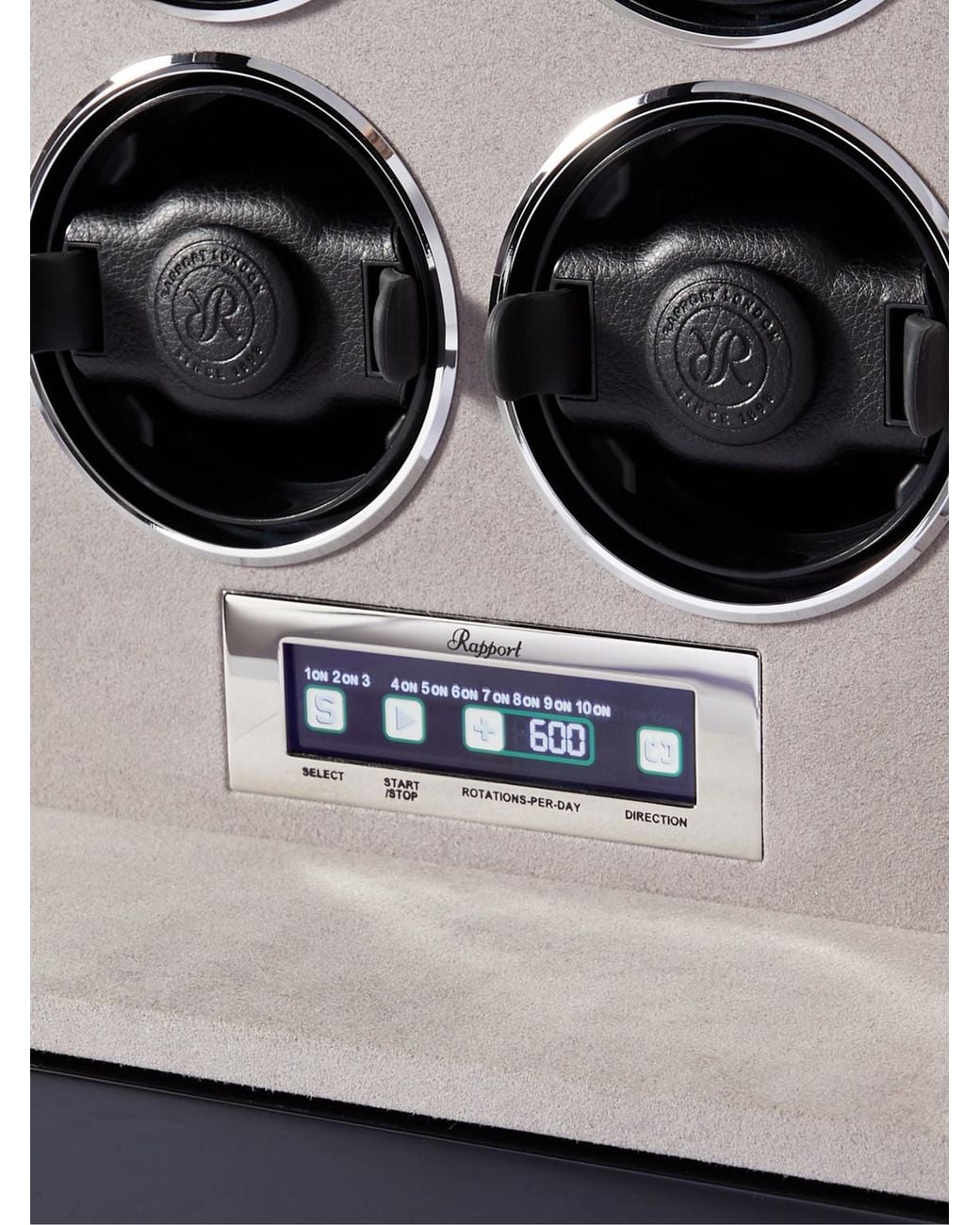 Rapport Black Paramount Wood 20-Piece Watch Winder for men