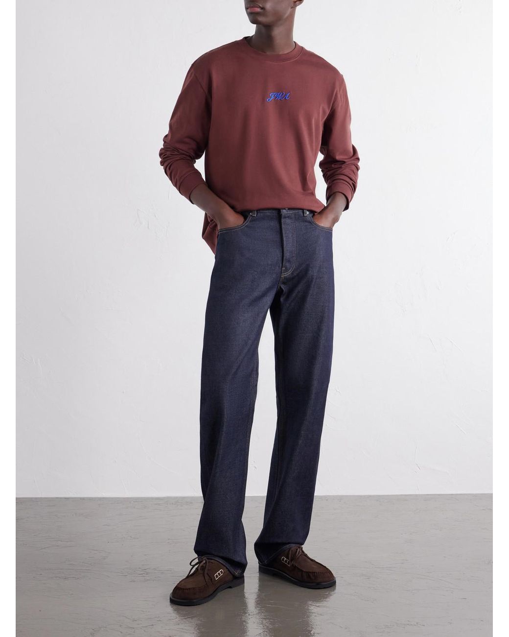 J.W. Anderson Blue Straight-Leg Jeans for men