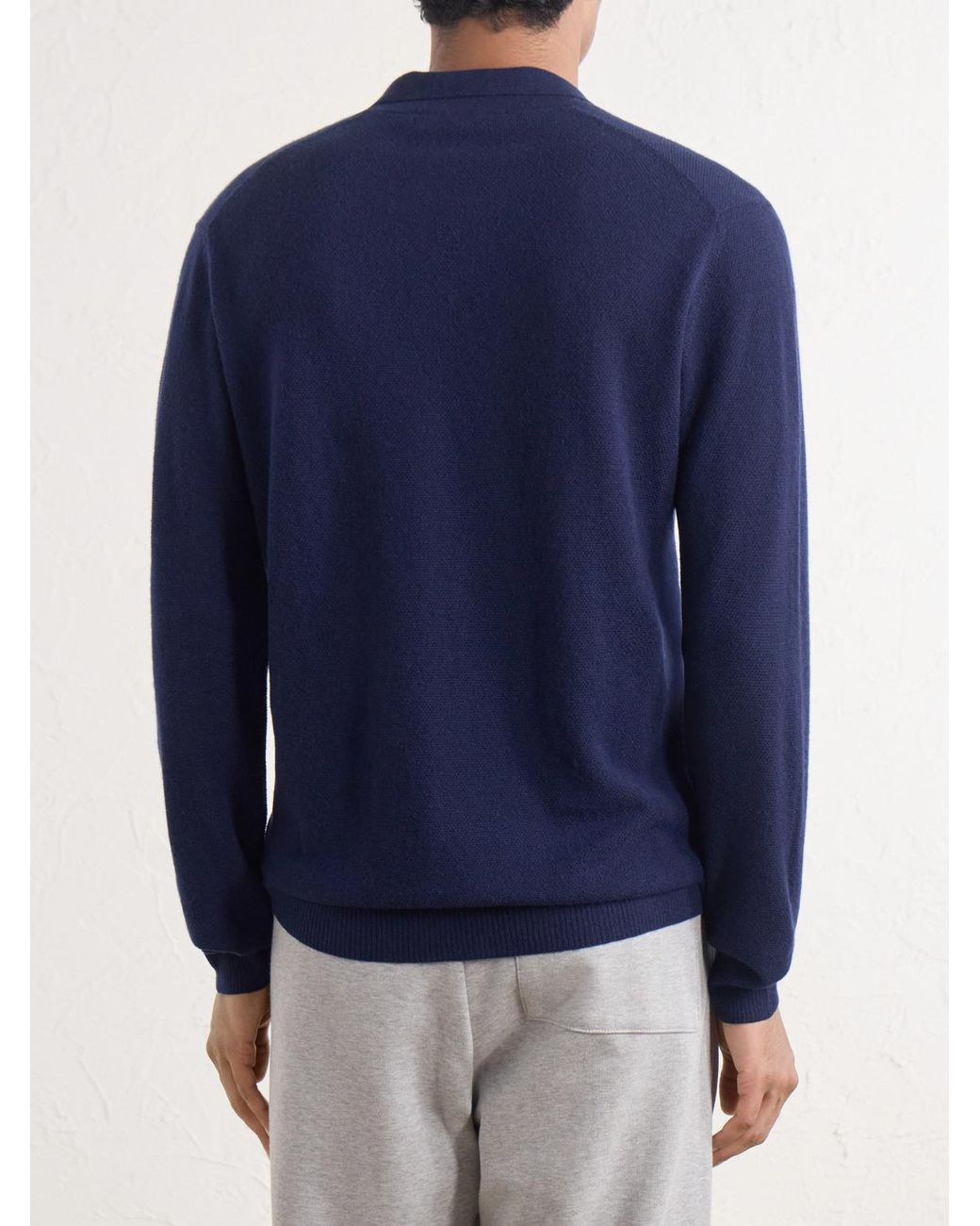 Orlebar Brown Blue Bresson Cashmere Polo Shirt for men