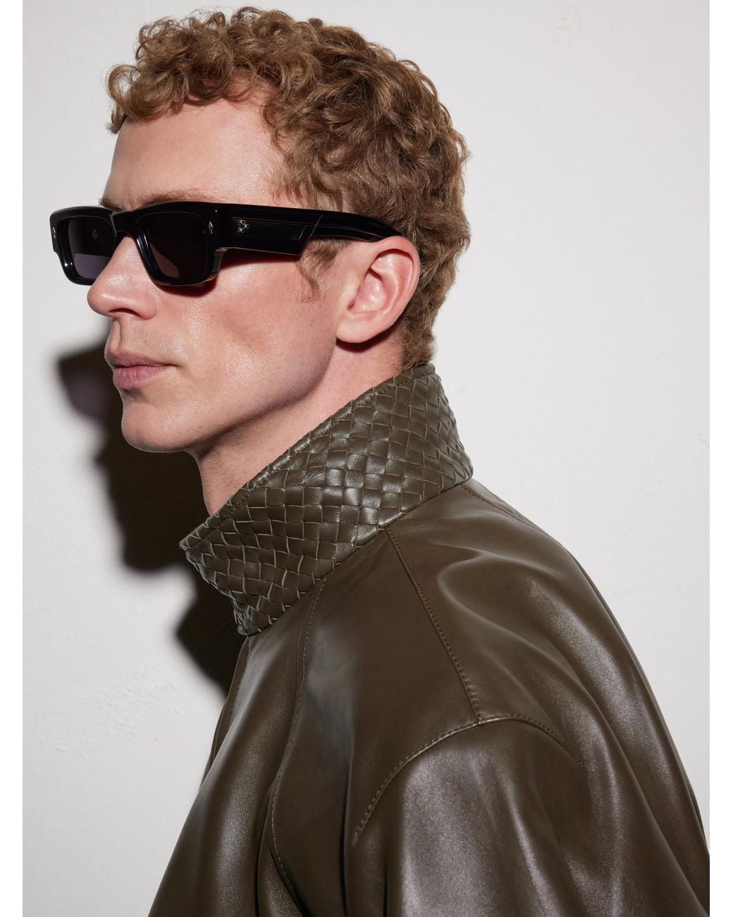 Jacques Marie Mage Black Engel D-Frame Acetate Sunglasses for men