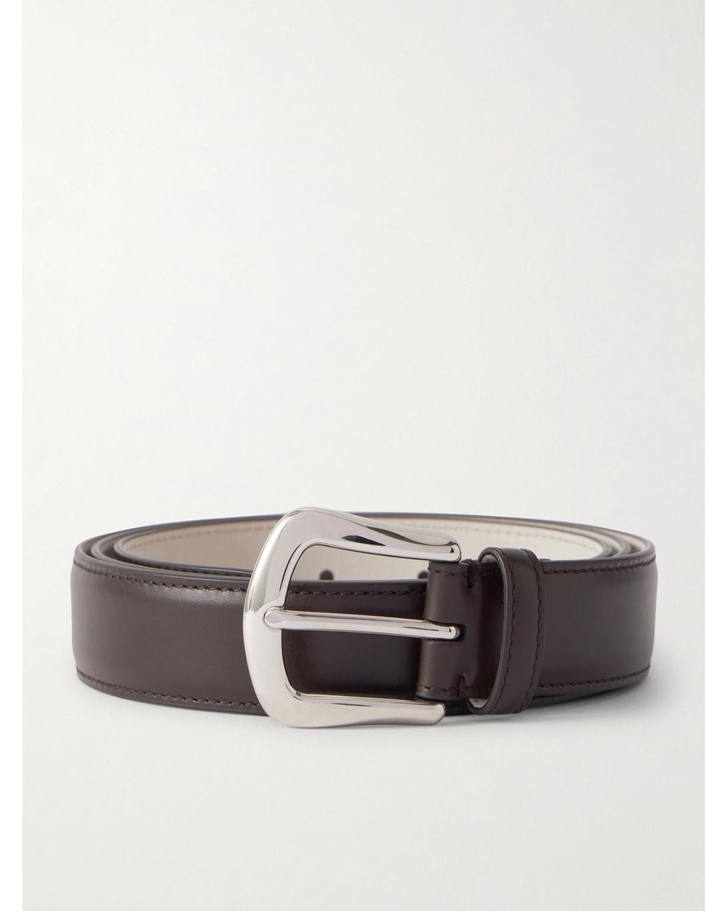 Brunello Cucinelli Brown 3cm Leather Belt for men