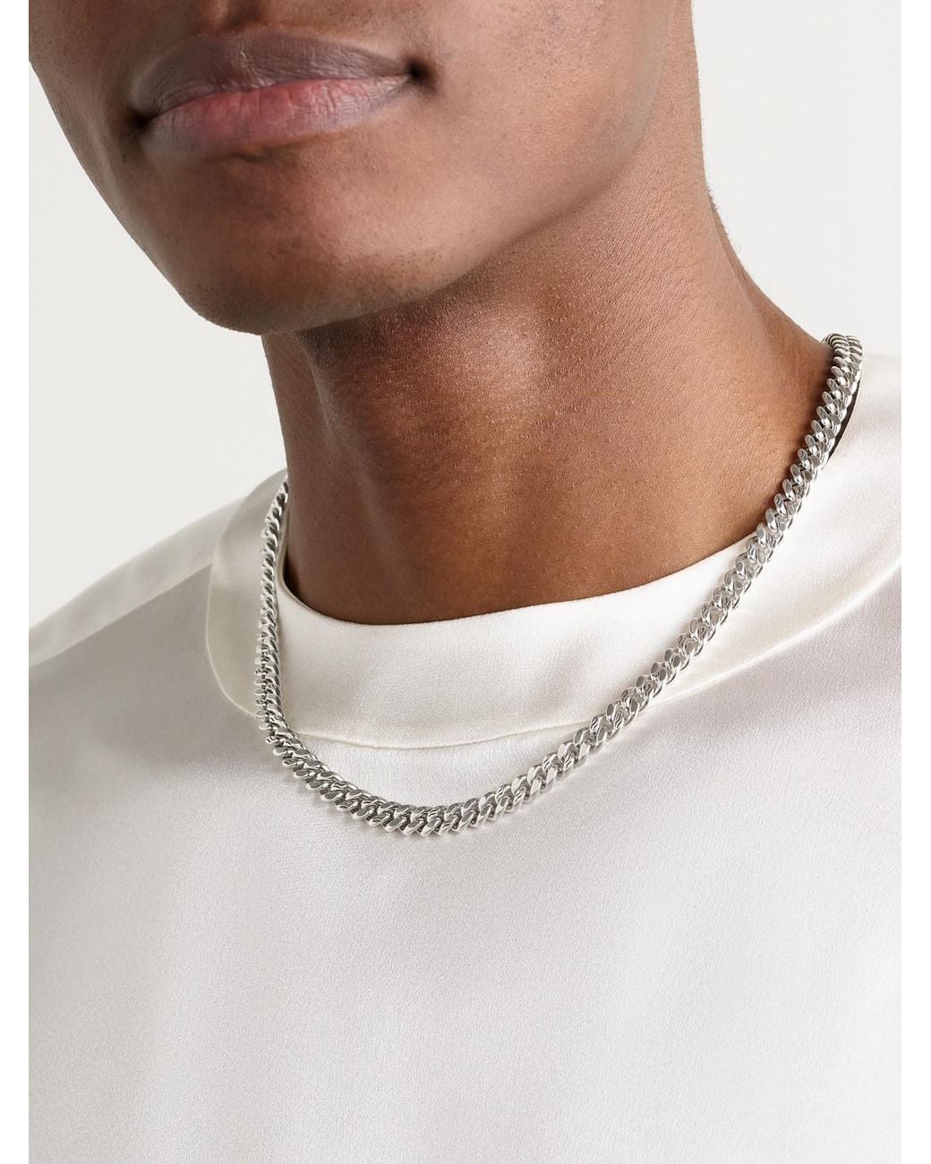 John Hardy Black Sterling Silver Curb Chain Necklace for men