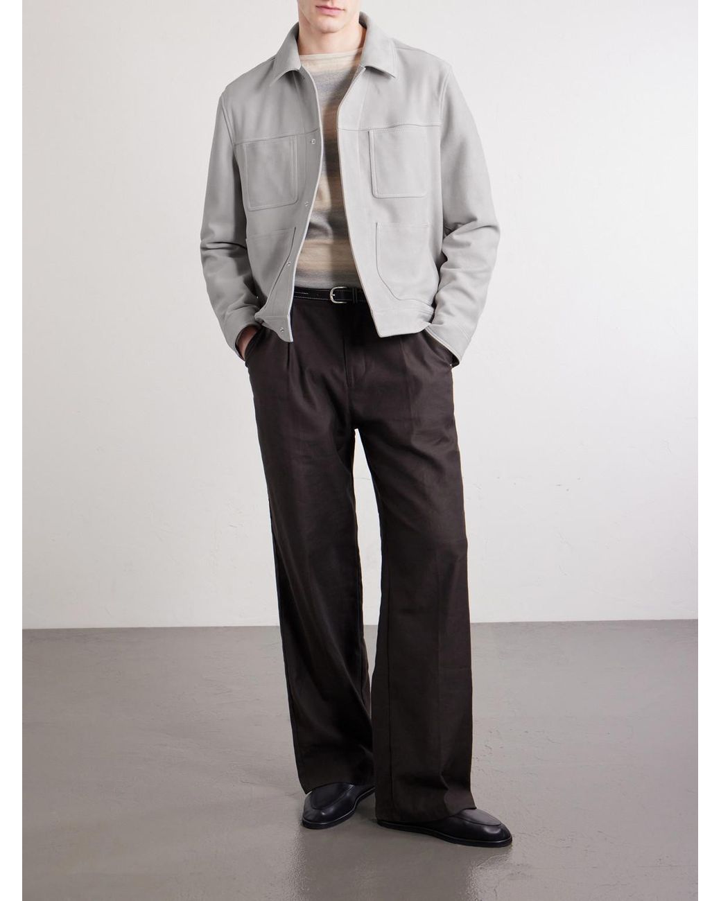 Mr P. White Suede Jacket for men