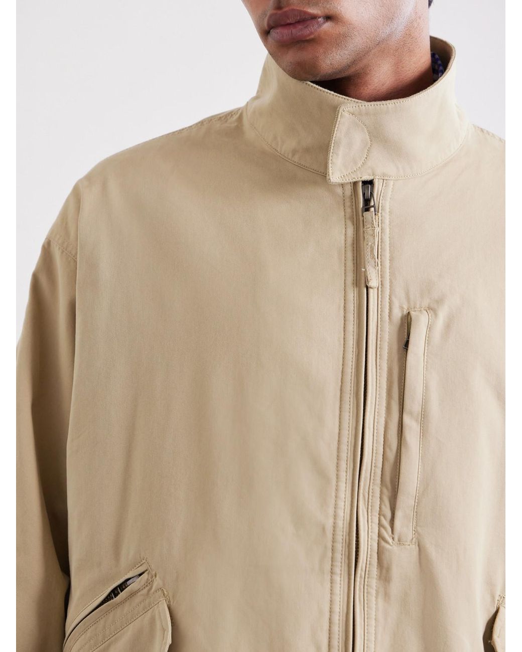 FRIZMWORKS Natural Harrington Cotton-Blend Jacket for men