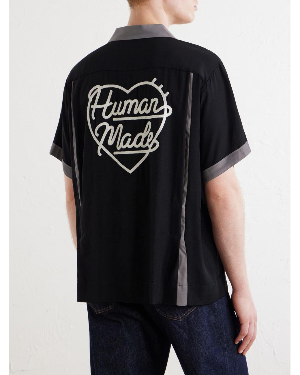 Human Made Black Logo-embroidered Poplin Shirt for men