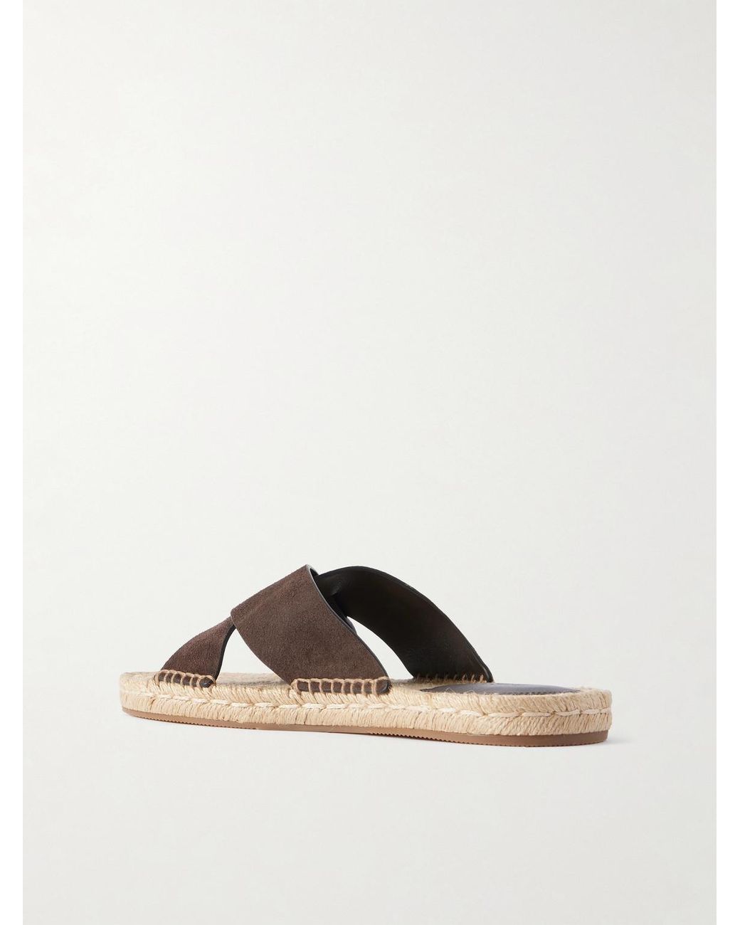Zegna Brown Panarea Suede Sandals for men