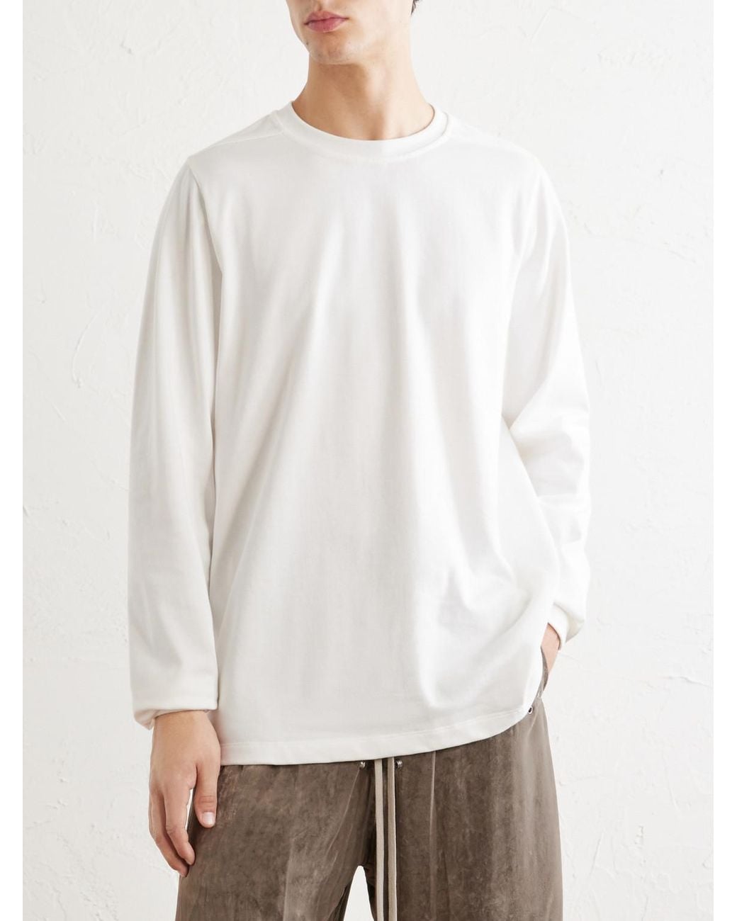 Rick Owens White Cotton-Jersey Shirt for men
