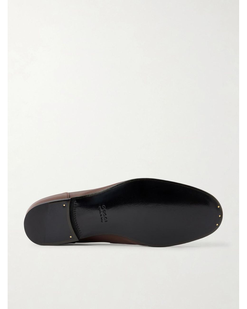 Gucci Brown Como Horsebit-embellished Leather Loafers for men