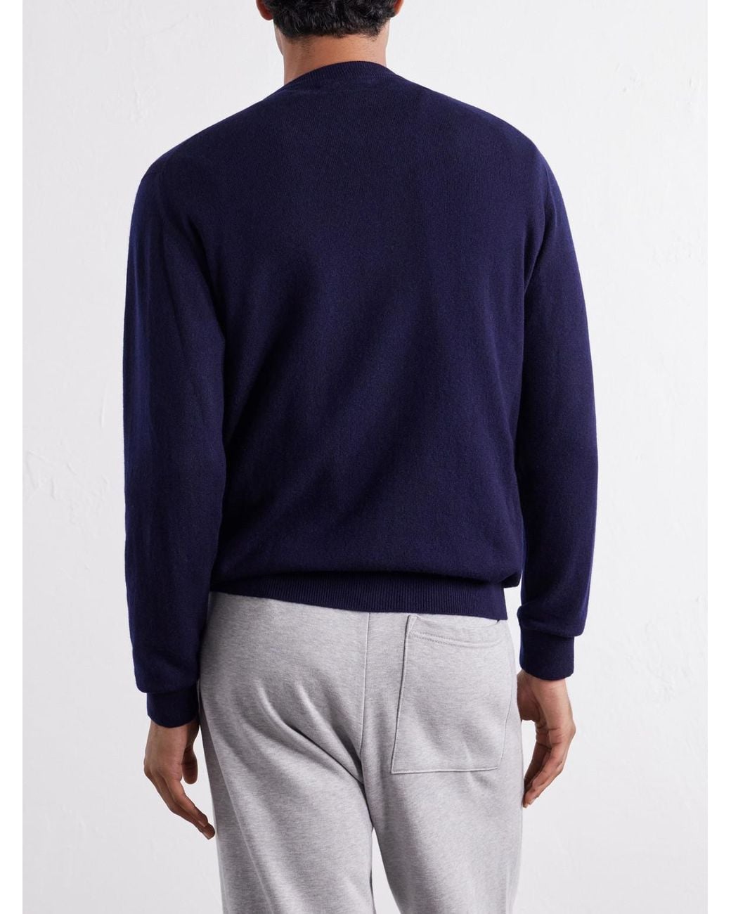 Begg x Co Blue Heriot Cashmere Cardigan for men