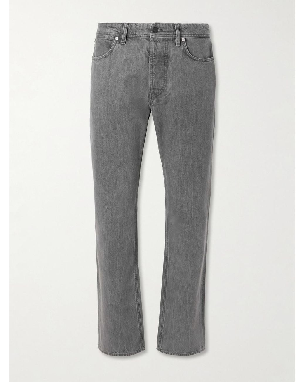 Stone Island Gray Denim Straight-leg Organic Cotton Jeans for men