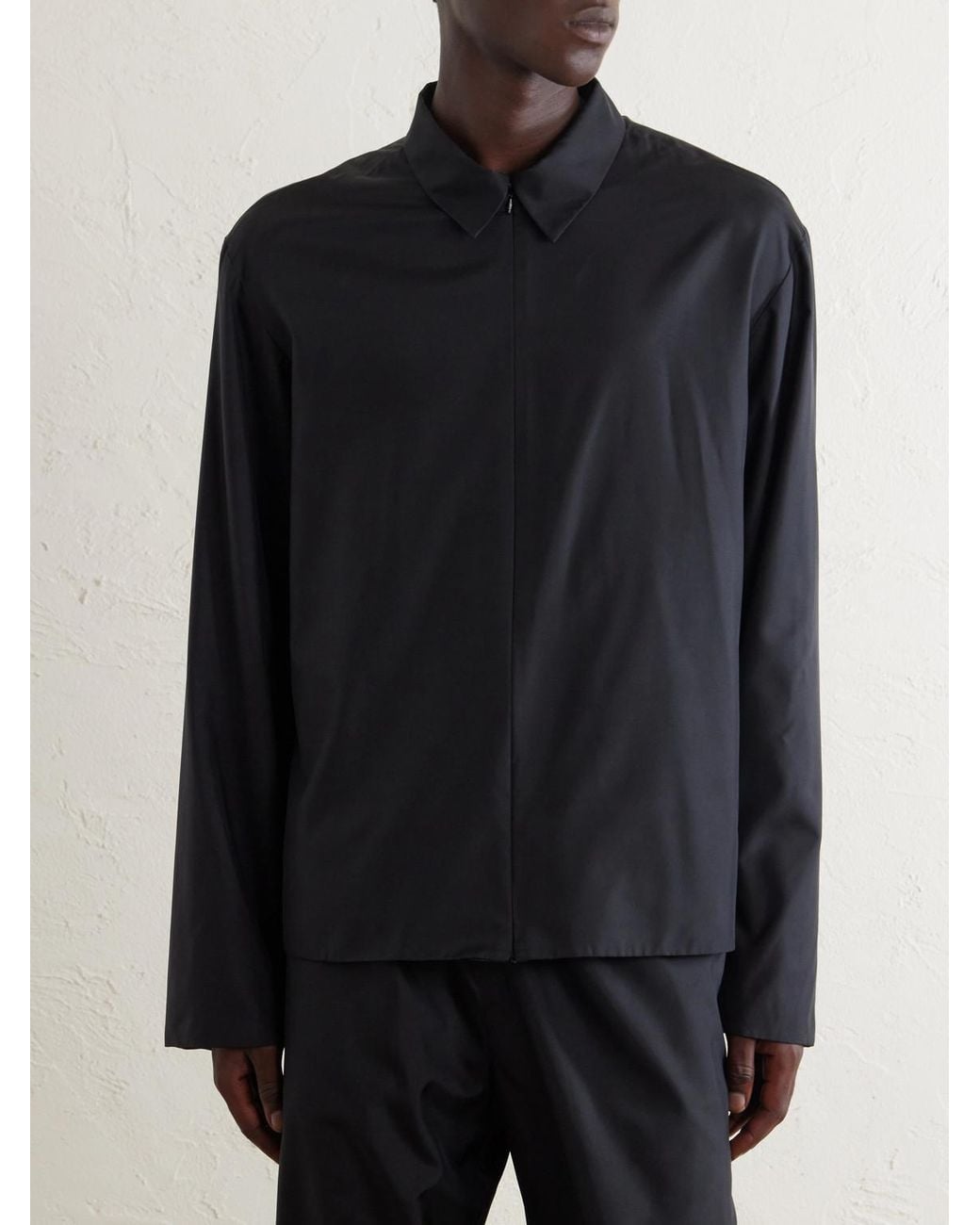 Gucci Blue Silk Shirt for men