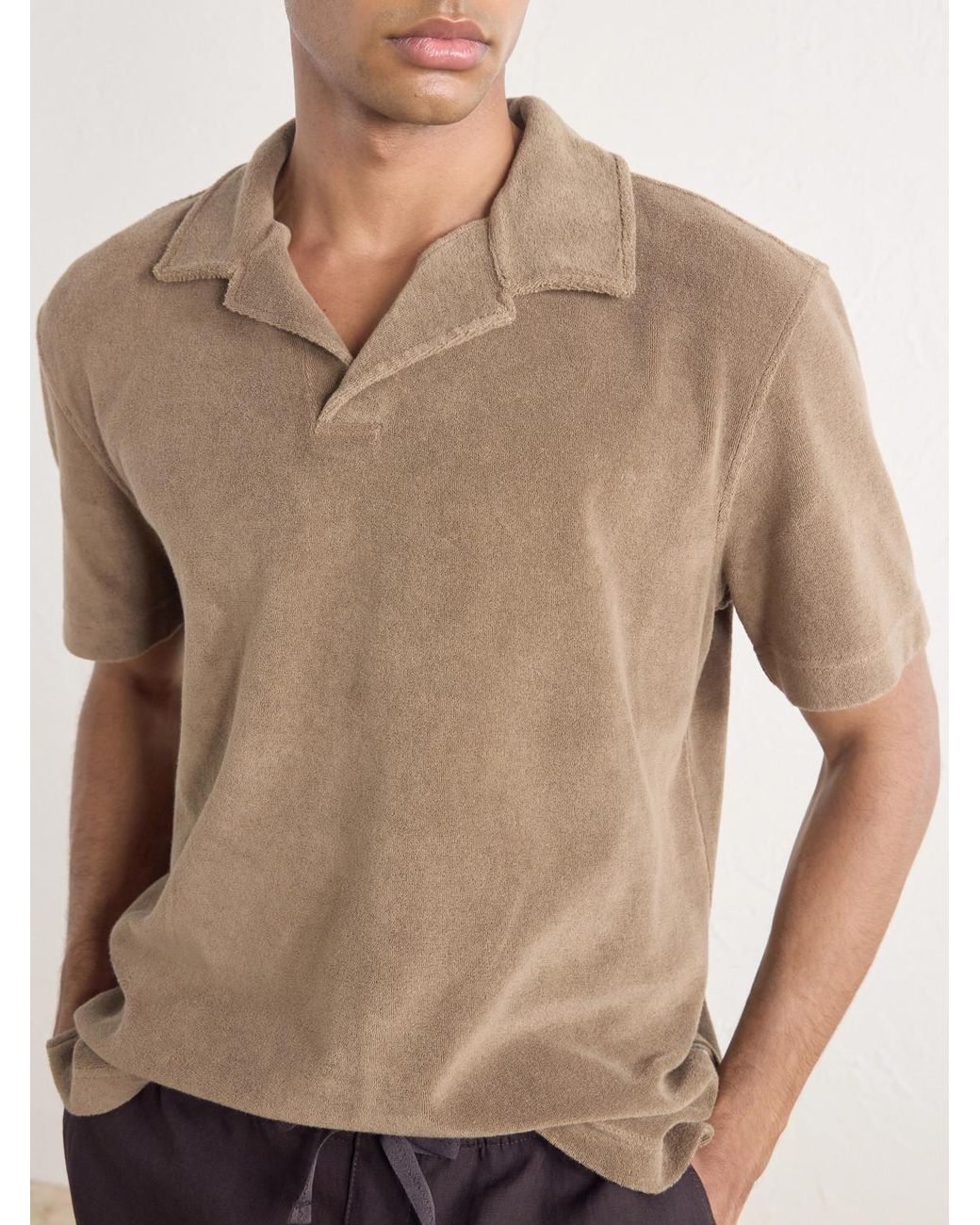 Orlebar Brown Natural Cotton-terry Polo Shirt for men